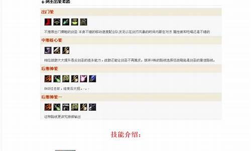 dota英雄出装攻略及技能加点图